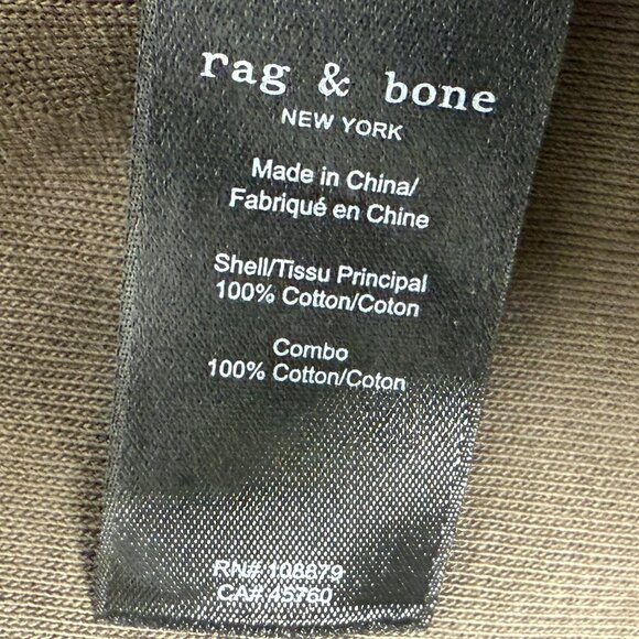 rag & bone Long Sleeve Shirt Button Up Coco Silver Brown Sz XS 2 Chest Pockets - Picture 11 of 12